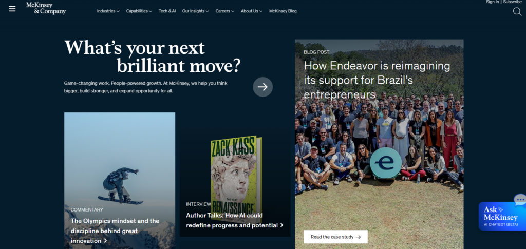 In depth review of mckinsey company