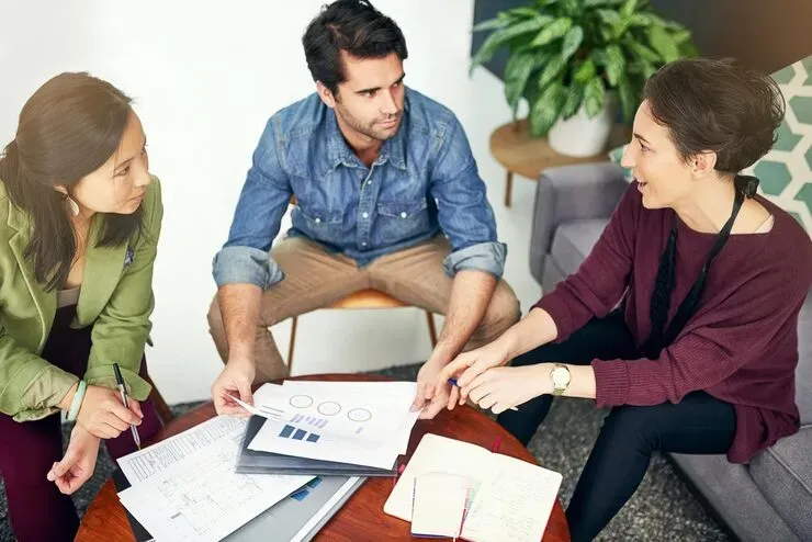 Governance security and risk management experts analyzing structured enterprise compliance and protection systems